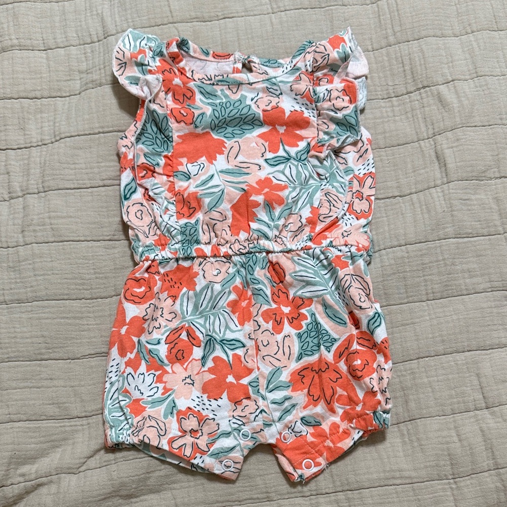 Colorful Floral Kids Romper